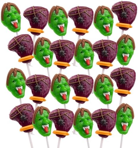 Zombie Lollipops, Halloween Candy Suckers, Individually Wrapped Trick or Treat Party Favors, 24 Count