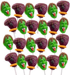 Zombie Lollipops, Halloween Candy Suckers, Individually Wrapped Trick or Treat Party Favors, 24 Count
