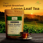 CEYLONFLAVORS FRESH AND PURE Certified Organic English Breakfast Loose Leaf Tea | From Sri Lanka | 3.5oz / 100g
