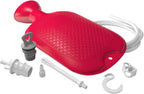 Flents Douche and Enema Combination Kit for Men and Women, Large Capacity, Multipurpose Cleaning System for Personal Hygiene, Colon Detox Cleanse, Made with Comfortable Material, Red (1.66 L)