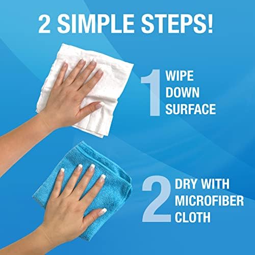 MiracleWipes for Wood Surfaces, Remove Dirt and Grime Buildup, Clean, Protect, and Polish Cabinets, Furniture, and Wood Floors, Great for Kitchen and Bathroom Cleaning Support - 60 Count