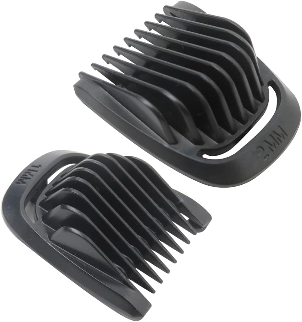 1mm 2mm Trimmer Beard Stubble Guide Combs Guards Replacement for Philips Norelco Multigroom Trimmer Series 3000, 5000, 7000
