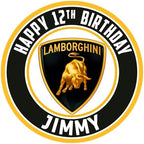 Cakecery Lambo Lux Cars Fan Edible Cake Topper Sheet Image Print Round