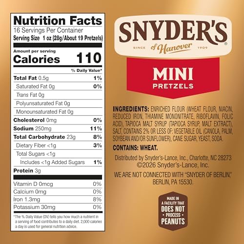 Snyder's of Hanover Mini Pretzels, 16 Oz Bag