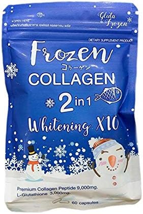 Frozen Collagen 2 in 1 Premium Collagen Peptide & Glutathione, 60 Capsules
