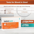 INDICAID Immunochemical Fecal Occult Blood Rapid Test (iFOB), FIT Colon Test, Accurate and Easy at Home, No Prep Required (1 Pack)