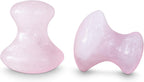 MIMOSA Handmade Natural Rose Quartz Gua Sha Scraping Massage Tool Mushroom Shaped GuaSha Board for SPA Relaxing Meditation Massage