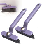2 PCS Multi-Function Rotating Crevice Cleaning Brush, 2025 Upgrade Hard Bristle Crevice Gap Cleaning Brush, 360 Degree No Dead Corners Household Cleaning Tool for Cleaning Kitchen Bathroom (Purple)