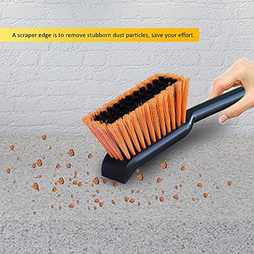1-Pack 17" Heavy Duty Metal Dust Pan with Cleaning Brush Set