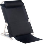 Folding Rest Breathable Bed Backrest, Portable Lifting Bed Backrest Support for Disability, with Adjustable Headrest,Black