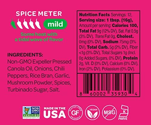 Mr Bing Chili Crisp | Mild - feat. in Love Me Gluten Free - Crunchy Chili Oil Made in USA Chili Paste Hot Sauce - Gluten Free, Vegan, No MSG, Non-GMO- (7 oz.)