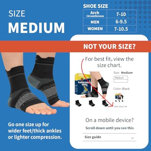 PAPLUS 3 Pairs Plantar Fasciitis Socks Women & Men - Ankle Compression Sleeve for Sprained Ankle, Heel Spur & Arch Support - Foot Brace for Achilles Tendonitis Relief, Arthritis Pain