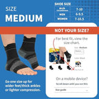 PAPLUS 3 Pairs Plantar Fasciitis Socks Women & Men - Ankle Compression Sleeve for Sprained Ankle, Heel Spur & Arch Support - Foot Brace for Achilles Tendonitis Relief, Arthritis Pain