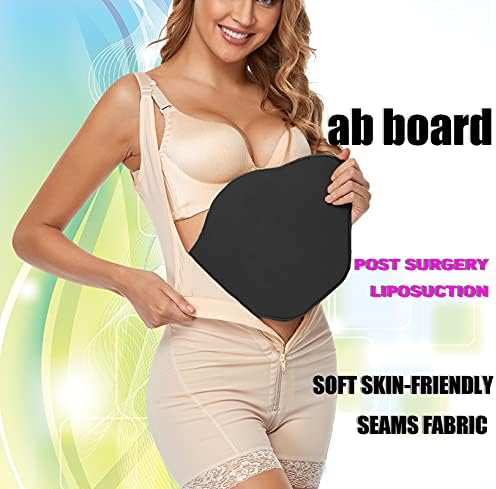 Moolida Lipo Foam Compression Ab Board Post Surgery Abdominal Board Liposuction (Black)
