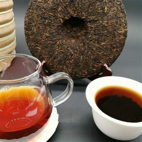 357g Aged Raw Pu-erh Tea Cake Yunnan Ancient Tree, Traditional Chinese Puer Tea