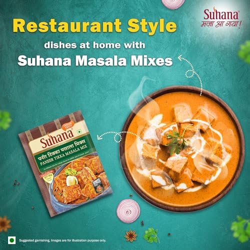 Suhana Paneer Tikka Masala 50g Pouch | Spice Mix | Easy to Cook | Pack of 6