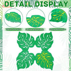 Teling 80 Pcs Tropical Palm Leaf Paper Napkins Bulk Hawaiian Luau Disposable Aloha Napkins Decorative Jungle Green Leaf Hand Towel for Safari Wedding Birthday Party Supplies