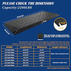 Rubber Wheelchair Ramp 2 Inch Rise - Non-Slip Rubber Threshold Wheelchair Ramp for Home Steps Doorways Driveway Outdoor Entrance Heavy Duty 2200 lb (1 Pack)