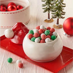 Bulk Christmas Snow Balls Milk Chocolate -1 Pound Holiday Red, Green & White Crisp Sugar Shell Candy - Festive Christmas Candies for Gingerbread Decorations, Bowls, Parties & Gift Bags (Milk Chocolate)