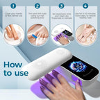 Nail Fungus Laser Treatment LED Device – Wireless Toenail Fungus Laser Device,At-Home Toenail & Fingernail Care for Thick Discolored Nails,7-Min Daily - White