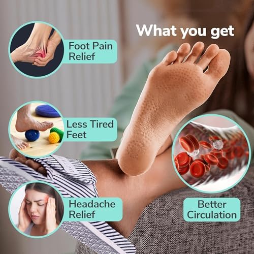 Acupressure Massage Slippers for Plantar Fasciitis & Neuropathy Relief – Reflexology Massager Sandals, Ideal Gift for Men & Women, Stress & Tension, Pain Management for Foot Health Gift