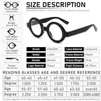 3 Pack Oversized Round Reading Glasses for Women and Men Blue Light Blocking Comfortable Readers