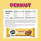 YuBi Bars - Peanut Protein Bars - 100 Calories, 10g of Protein, 0g of Sugar, Low Carb, Palm Oil Free/Non-GMO, Gluten Free, Dairy Free, Healthy Snack, Non-GMO - 14.8oz (12 Pack, Peanut)