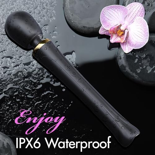 Therapeutic Cordless Massager - Powerful Massage Tool Handheld 8 Speeds 20 Patterns - Rechargeable Hand Massagers for Sore Muscles - Hand Held Massage Tool for Neck & Back