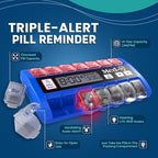 Med-Q Digital Pill Box with Alarms – Pill Organizer with Flashing Lights & Beeping Reminders – Monthly Pill Dispenser for Seniors, Dementia, Alzheimer’s, Medication & Vitamin Management