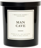 LEOBEN CO – Man Cave Scented Men's Candle – 9oz, Masculine Collection Design – 50 hr Burn Time – Poured in California Using Vegan Soy Wax and Essential Oils – Made in Small Batches