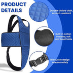 Wheelchair Seat Belt, Wheelchair Safety Belt with Pocket, Wheelchair Seatbelt, Adult Wheelchair Harness for Adults Anti-Slip Adjustable Wheelchair Accessories Adjustable Straps Buckles(Blue)