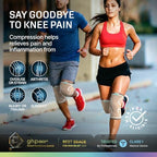 Modvel 2 Pack Knee Brace for Women & Men - Workout Knees Compression Sleeve for Knee Pain Relief Joint Support for ACL, Arthritis, Meniscus Tear Knees Brace for Sports, Rodilleras para Gym Fitness