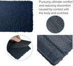 SPRING SEAON Plush Memory‑Foam Crutch Underarm Pad & Hand‑Grip Covers–Universal Fit, Breathable Moisture‑Wicking, Machine‑Washable Cushion for Crutches, Pain Relief & Chafing Protection