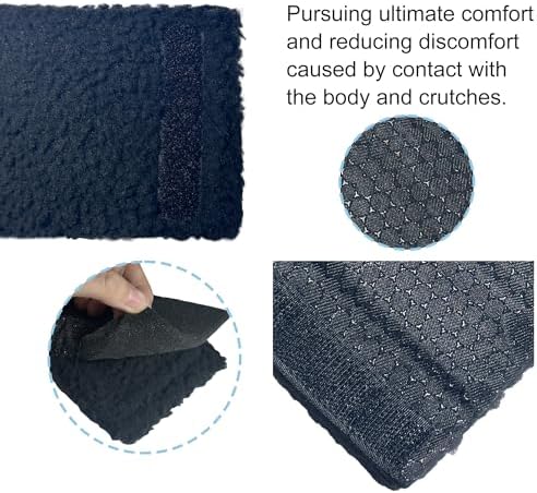 SPRING SEAON Plush Memory‑Foam Crutch Underarm Pad & Hand‑Grip Covers–Universal Fit, Breathable Moisture‑Wicking, Machine‑Washable Cushion for Crutches, Pain Relief & Chafing Protection