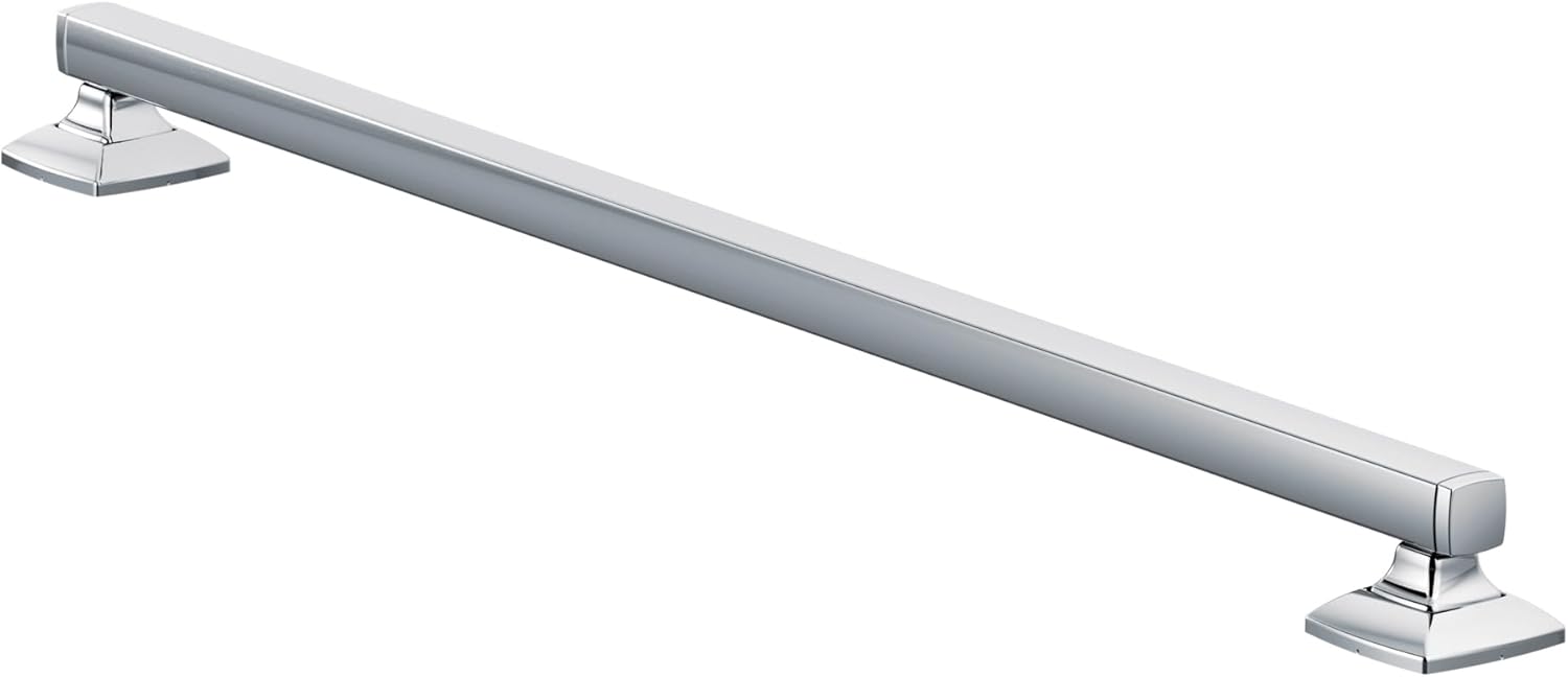 Moen YG5124CH Bathroom Safety 24-Inch Stainless Steel Transitional Bathroom Grab Bar, Chrome