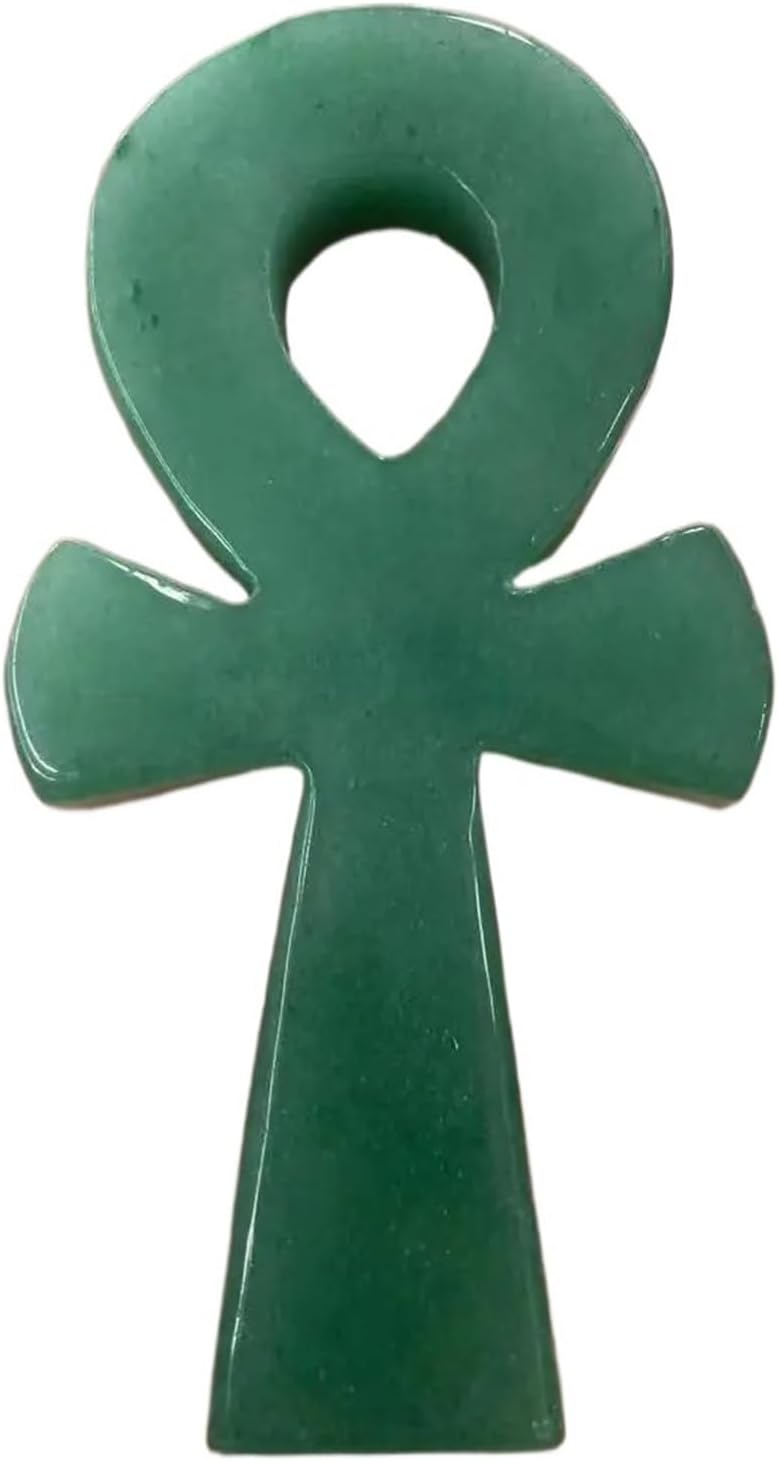 AtkitS Beautiful Natural Crystal donglin Jade Symbolic Point of The Egyptian Goddess of The Cross Healing Reiki (Size : 100mm)