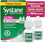 Systane Ultra Lubricant Eye Drops, Artificial Tears for Dry Eye, Twin Pack, 10-mL Each
