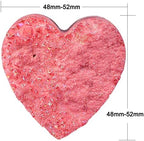 Nupuyai Titanium Coated Stone Crystal Cluster Specimen Heart Shaped Stone Natural Rock Quartz Decor for Home Desk, Red