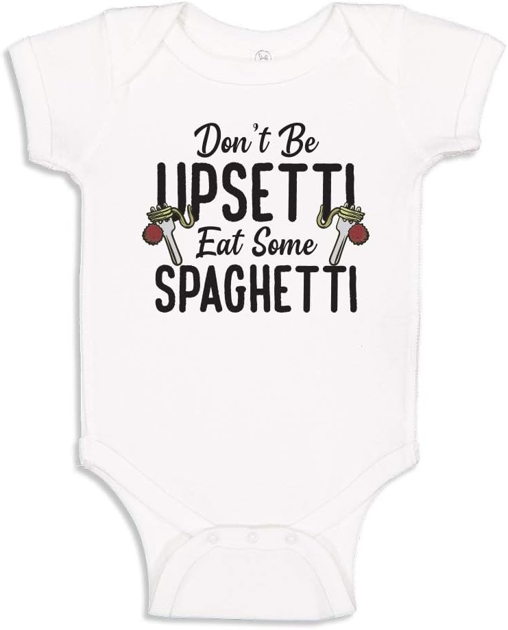 Don't Be Upsetti Eat Some Spaghetti Pasta Meatball Funny Italian Baby Bodysuit/Toddler T-Shirt Gift