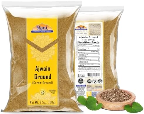 Rani Ajwain Powder (Carom Bishops Weed) Ground Spice 3.5oz (100g) ~ All Natural | Vegan | Gluten Friendly | NON-GMO | Kosher | Indian Origin