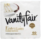 Vaniti Fair Napkins Entertain Classic 3-ply, 60 Count, Pack of 2, White