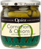 Opies Cornichons & Onions with Mustard Seeds (400g) - Pack of 2