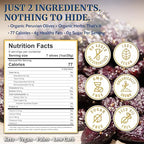 Natural Zing Organic Peruvian Black Olives | Dried Olives, Pitted for a Convenient Healthy Snack Alternative | Naturally Fermented & Organic | 8 oz Bag