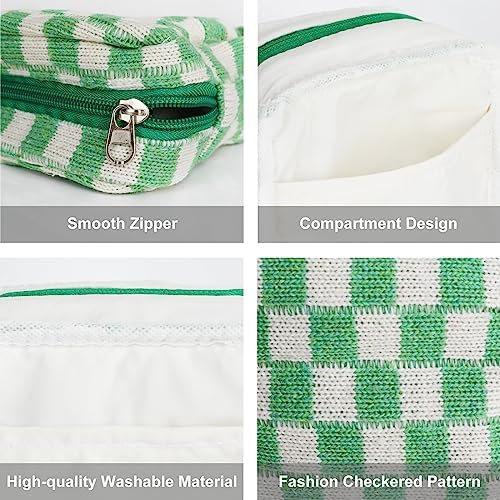 Sanitary Napkin Storage Bag, Menstrual Pad Zipper Checkered Portable Period Bag Panty Liners, Tampon Pouch for Women Ladies Daily Use Storage Purse Travel