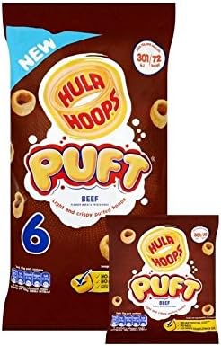 Hula Hoops Puft Beef 15g x 6 per pack - (Pack of 6)