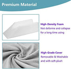 Zelen Elevation Pillow Bed Wedge for Legs Sleeping Foam Wedge Elevated Pillows Ortho Cushion Riser Knee Ankle Support Rest Legs Bolster Elevator Elevating Cushions Feet Protector (49cm Long)
