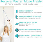 Vive Shoulder Pulley for Physical Therapy - Rotator Cuff Pain Pulley System - Over Door Rehab Exerciser - with Durable Metal Pulley & Comfortable Padded Handles