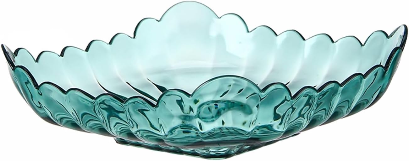 Fruit Bowls 4 PCS Transparent Creative Fashion Home Fruit Basket Fruit Basket Snack Living Room Coffee Table Dried Fruit Snack Bowl Blue Pink Fruit Tray Decorative Fruit Basket (Color : B)
