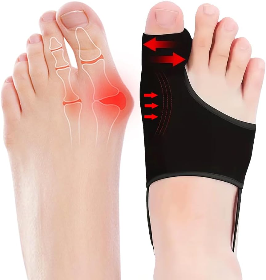 2PCS Bunion Corrector for Women & Men,Big Toe Separators-Bunion Splint-Bunion Pads-Hammer Toes Straightener-Toes Spacers Pain Relief, Comfortable & Breathable for Day/Night