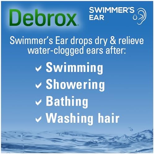 Debrox Swimmer’s Ear Drops with Isopropyl Alcohol, Ear Drying Drops for Adults and Kids, 1 Fl Oz